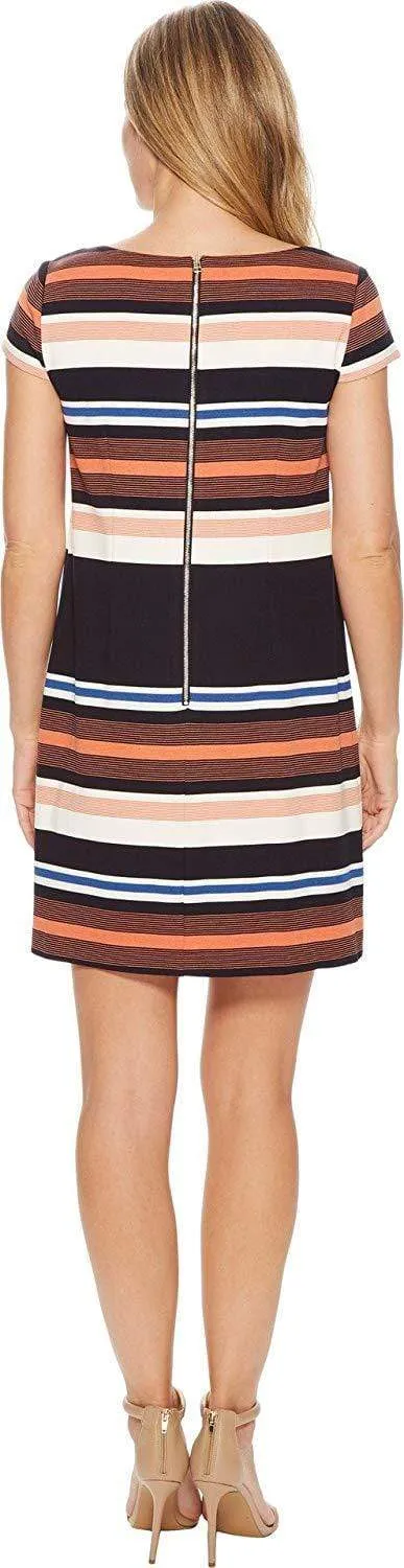 Adrianna Papell - AP1D102296 Striped Bateau A-Line Dress