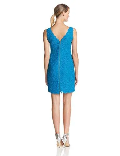 Adrianna Papell - Bateau Neck Lace Sheath Dress 41871750