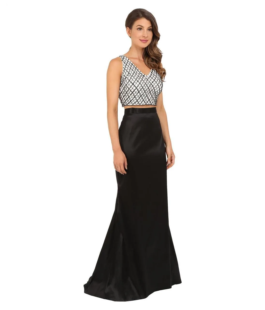 Adrianna Papell - Two-Piece V-Neck Dress 91921660