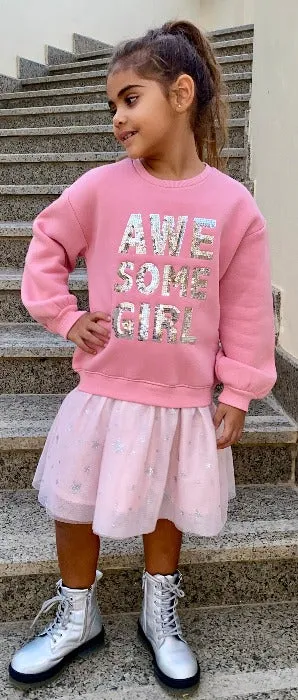 Awesome Hoodie Dress with Tutu Skirt