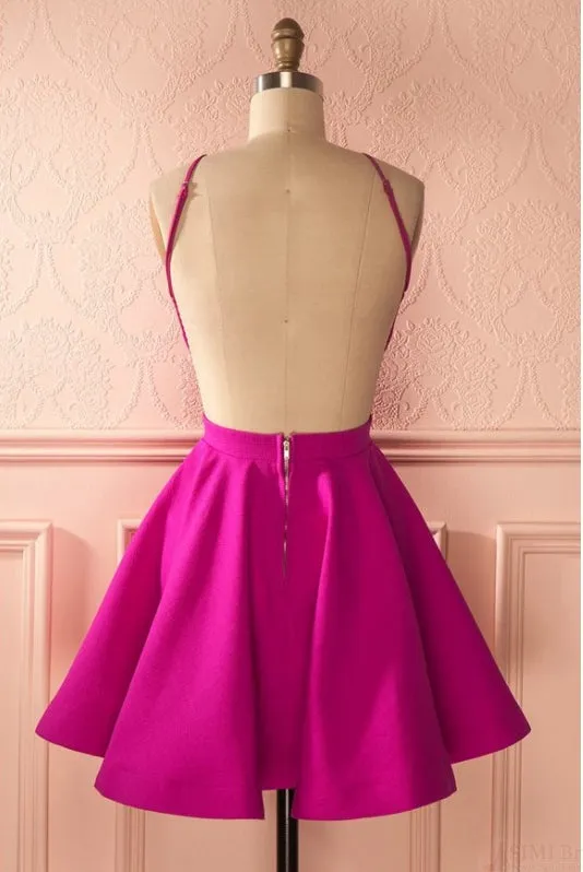 Backless Homecoming Dresses, Short Prom Dress, Cocktail Dress, Dance Dresses, Back To School Party Gown, PC0871