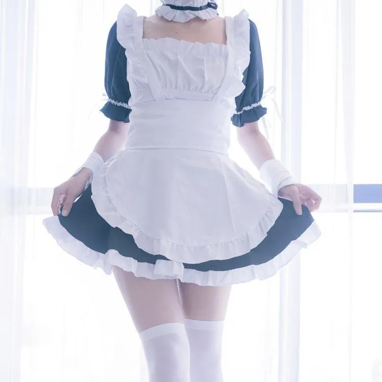 Casual Black White Maid Dress SD00080