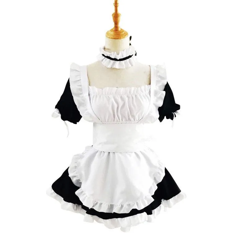 Casual Black White Maid Dress SD00080