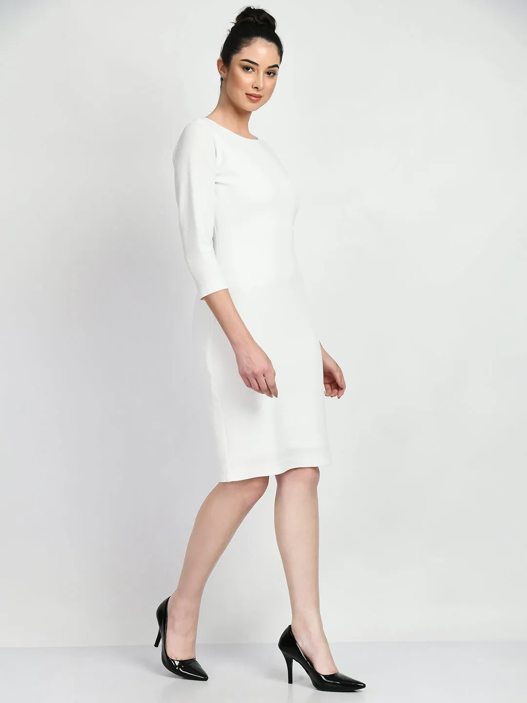 Exude Boldness Bodycon Dress (White)