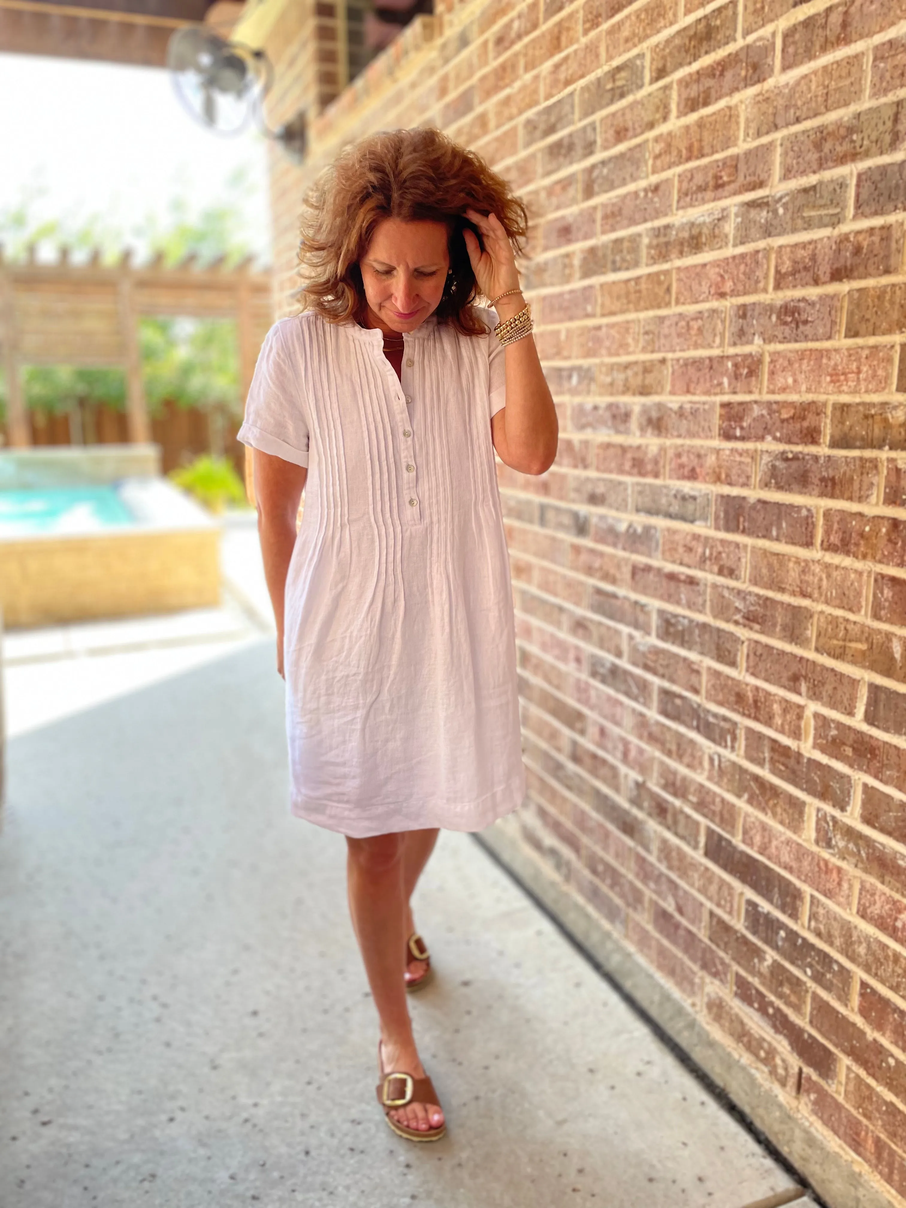 Faherty Gemina Dress in White