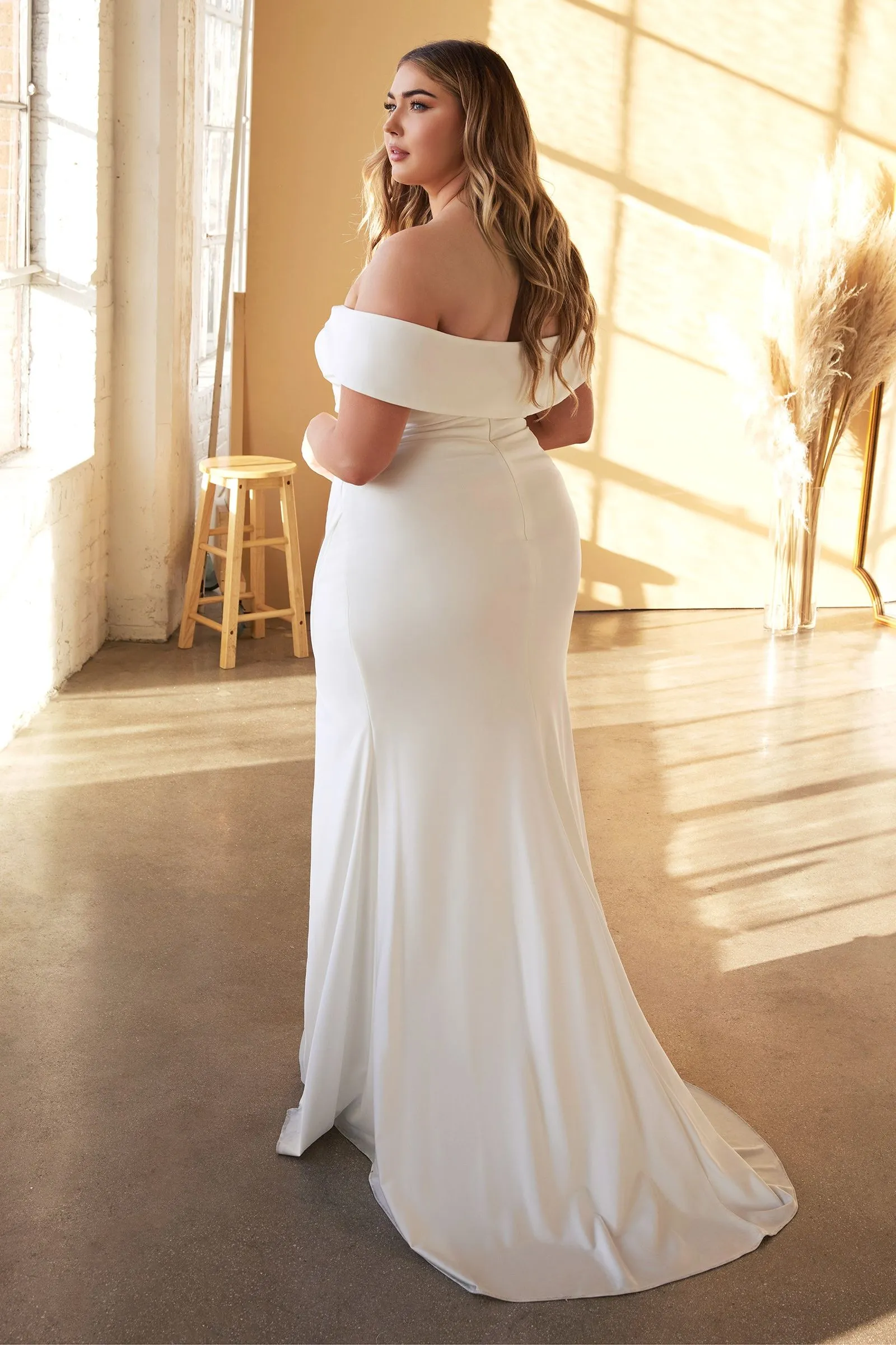 First Comes Love | Off the Shoulder Bridal Gown | LaDivine CD930