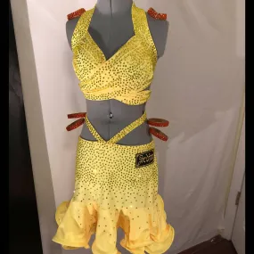 Fully Stoned Yellow Latin Rhythm Dress