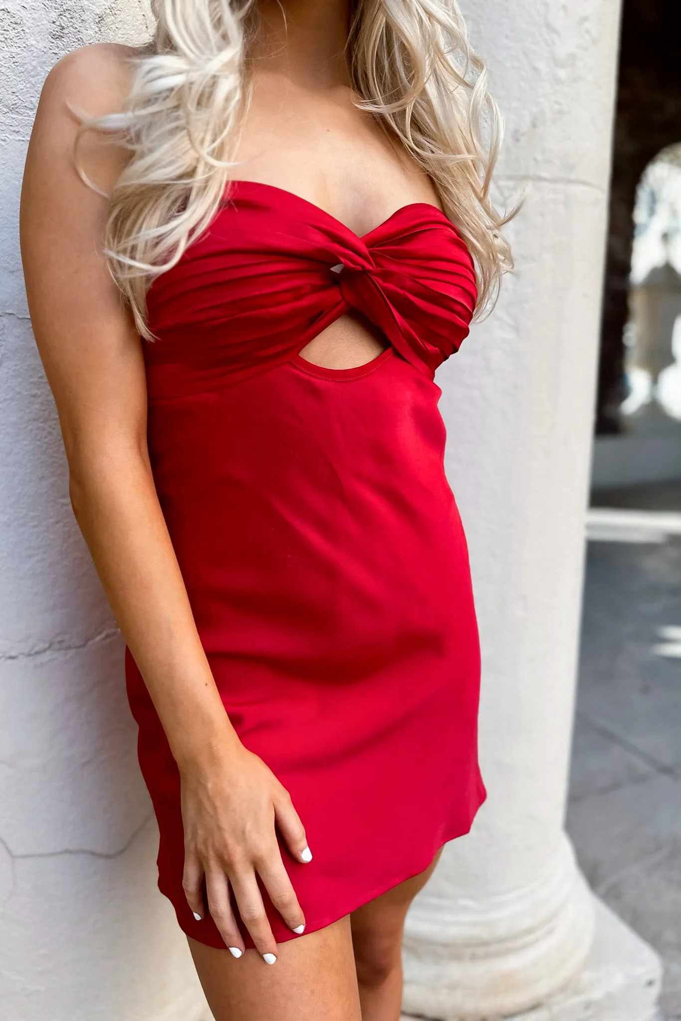 Holly Mini Dress Crimson