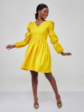 Izulu Mzinga Dress - Yellow