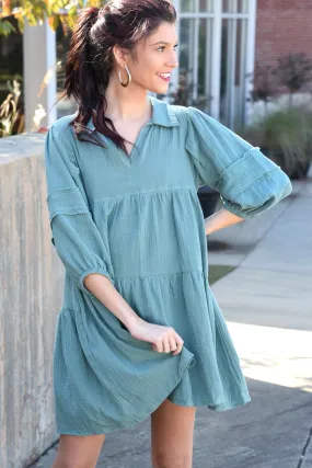 KEEP IT COOL DRESS - TEAL