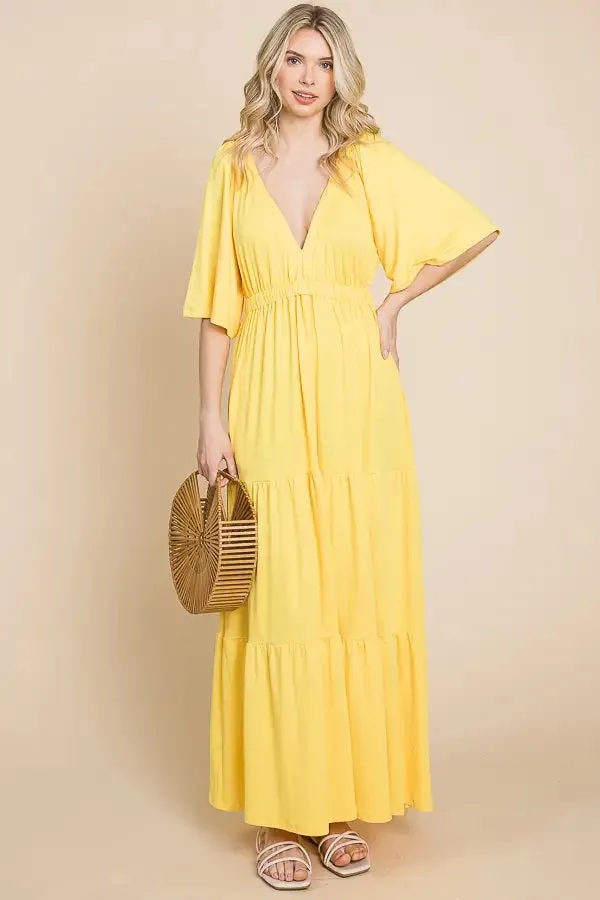 Lemon Easy Does It Maxi Sundress