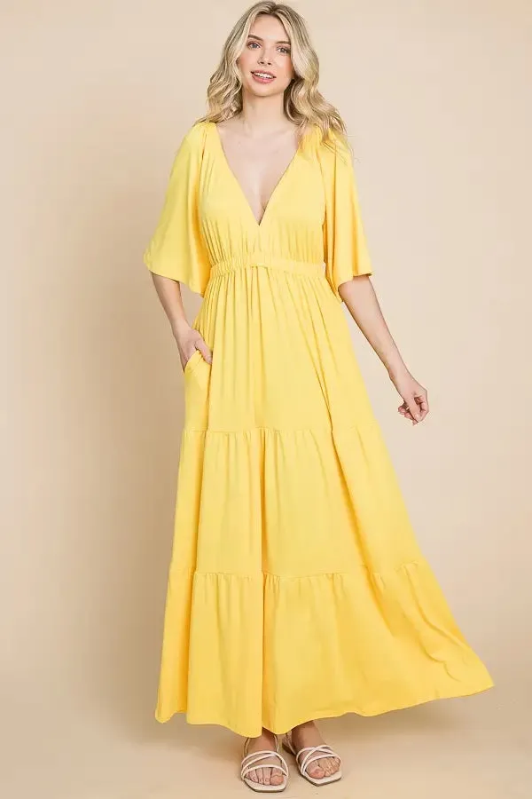 Lemon Easy Does It Maxi Sundress