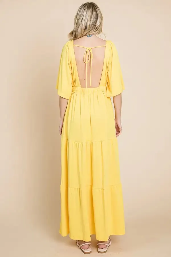 Lemon Easy Does It Maxi Sundress