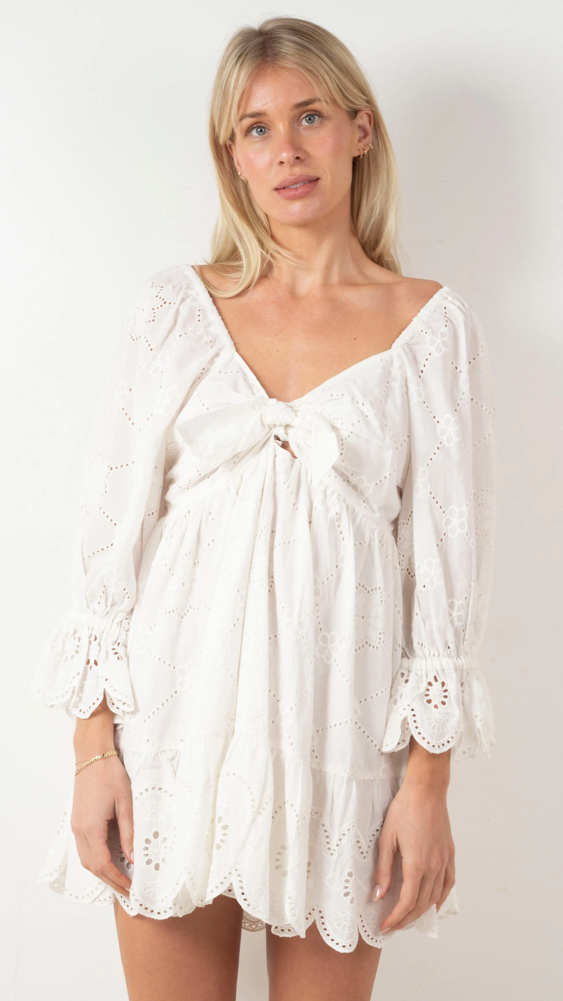 Leona Mini Dress - Ivory