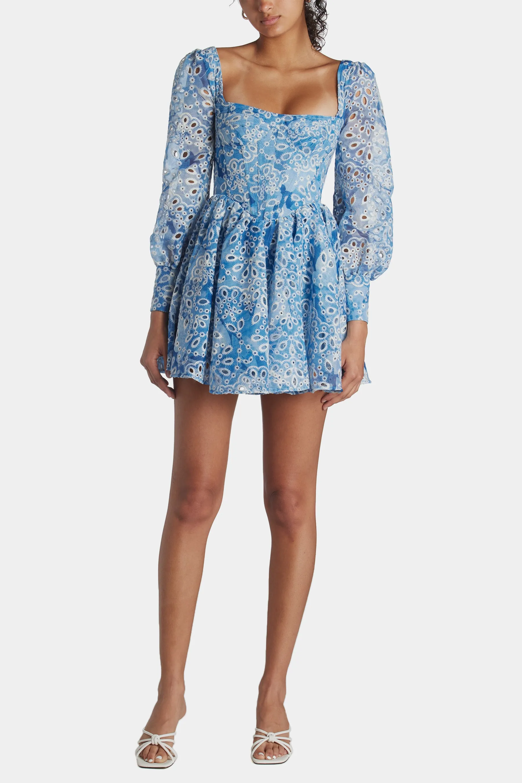 Lila Flounce Mini Dress