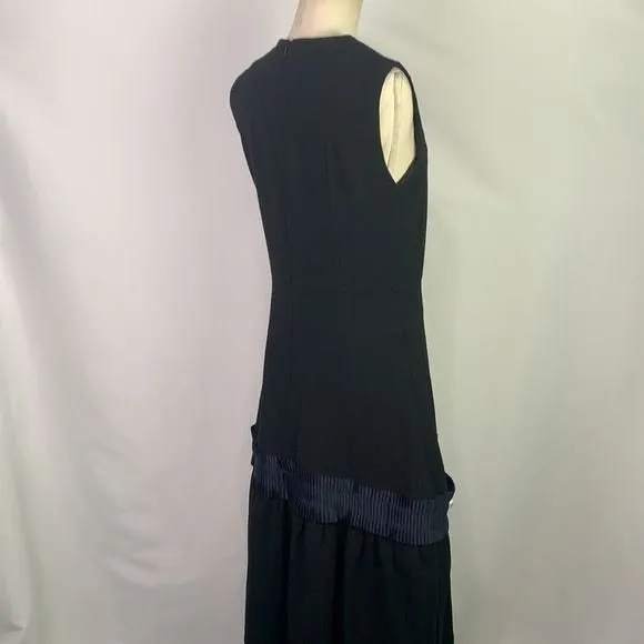 NovaNWT Black Drop Waist Pearl Trim Dress