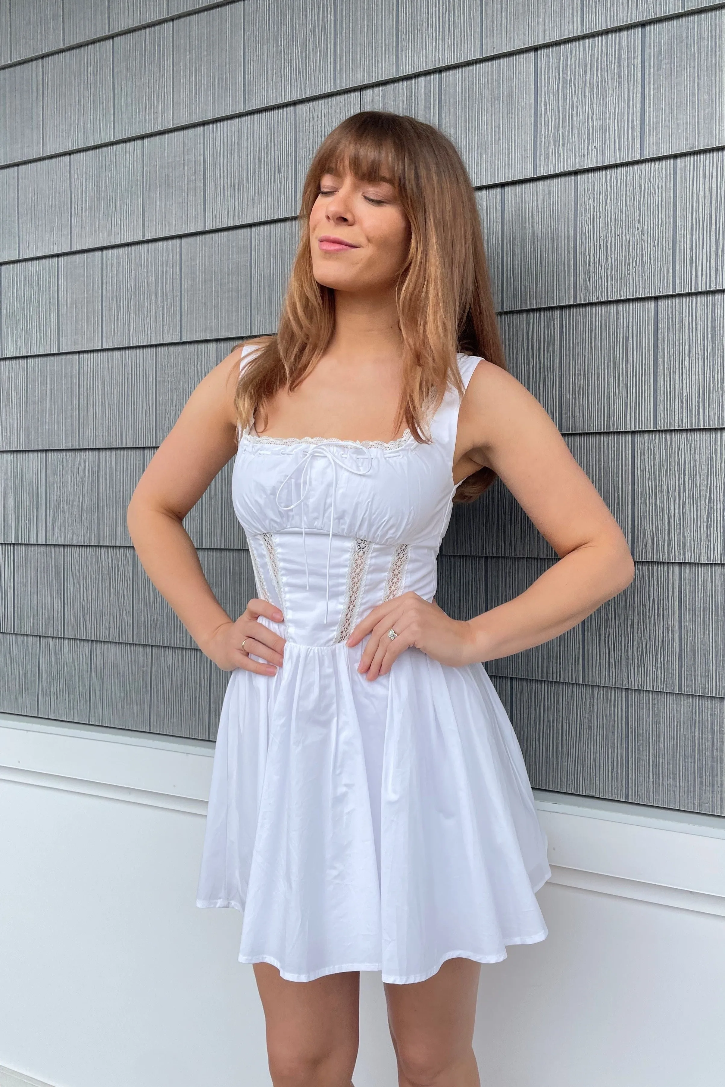 Poplin Lace Corset Dress