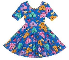 Rock Your Kid - POODLES SHORT SLEEVE MABEL WAISTED DRESS