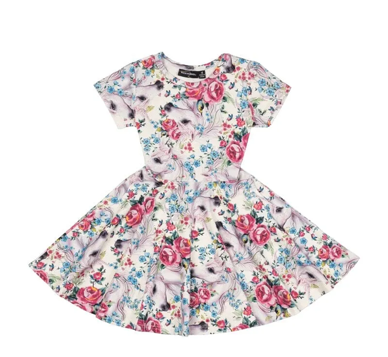 Rock Your Kid - UNICORN LULLABY WAISTED DRESS