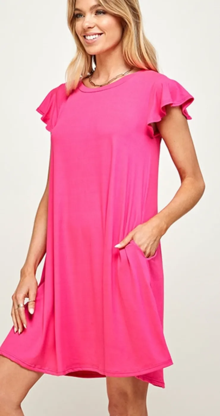 Ruffle Pocket Dress - 3 Colors - 2nd Order