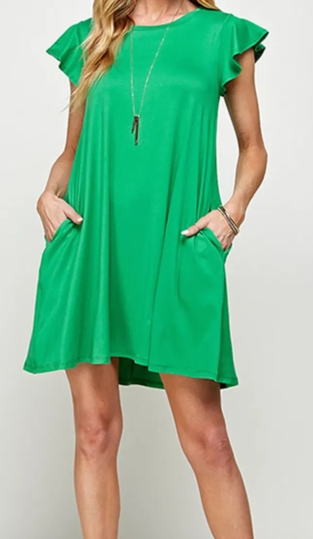 Ruffle Pocket Dress - 3 Colors - 2nd Order