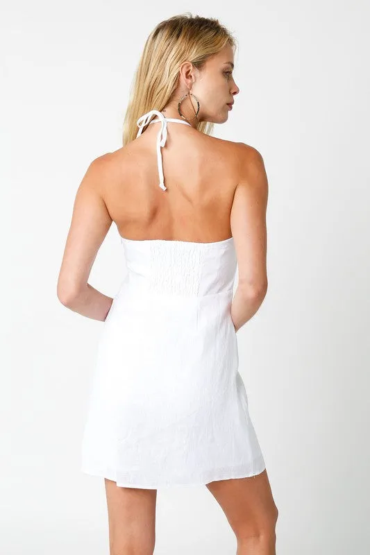 The 'Lindz Strap White Dress'