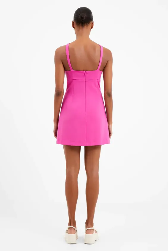 Wild Rose Whisper Ruth Crossover Neck Dress